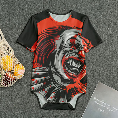 Evil Clown Print Men's Bodysuit