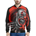 Evil Clown Print Men's Bomber Jacket