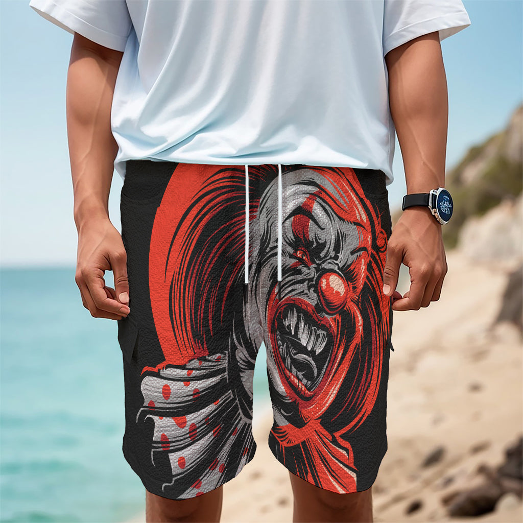 Evil Clown Print Men's Cargo Shorts