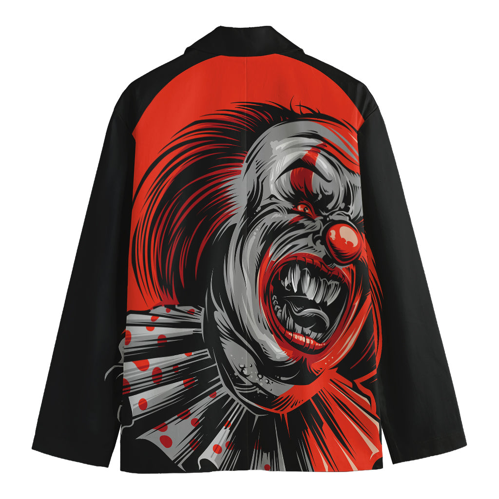 Evil Clown Print Men's Cotton Blazer