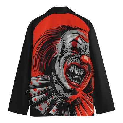 Evil Clown Print Men's Cotton Blazer