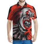 Evil Clown Print Men's Polo Shirt