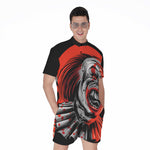 Evil Clown Print Men's Rompers