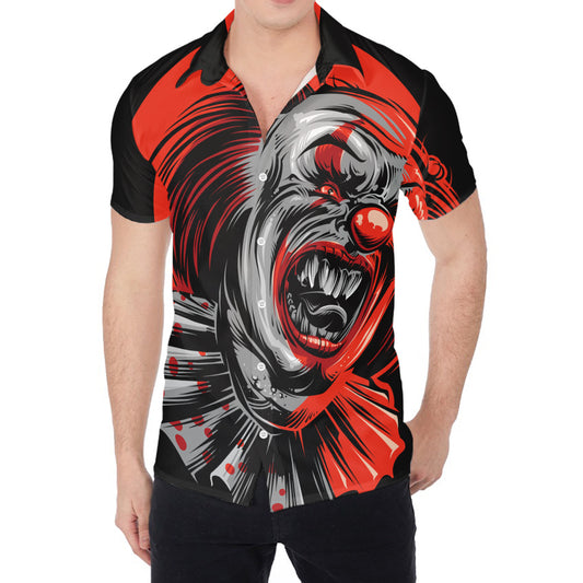 Evil Clown Print Men's Shirt