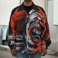 Evil Clown Print Men's Shirt Jacket