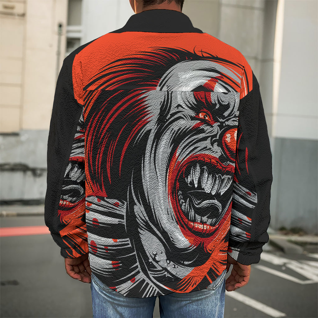 Evil Clown Print Men's Shirt Jacket