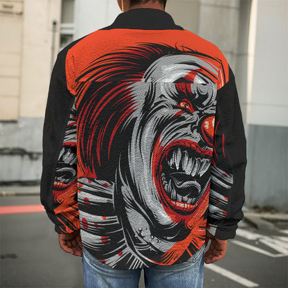 Evil Clown Print Men's Shirt Jacket
