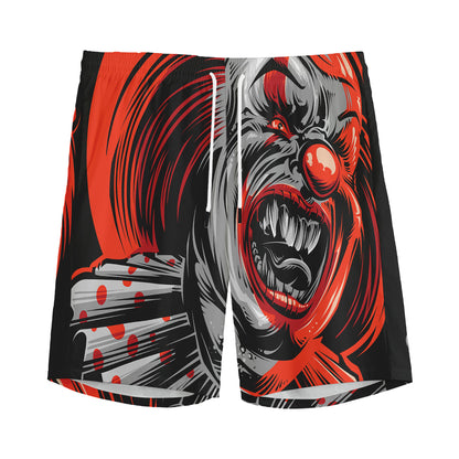 Evil Clown Print Men's Sports Shorts