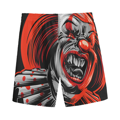 Evil Clown Print Men's Sports Shorts