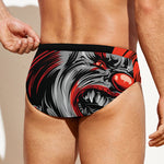 Evil Clown Print Men's Swim Briefs
