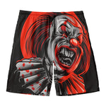 Evil Clown Print Men's Swim Trunks