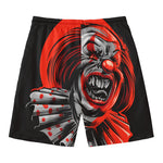 Evil Clown Print Men's Swim Trunks