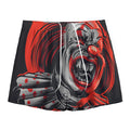 Evil Clown Print Mesh Shorts