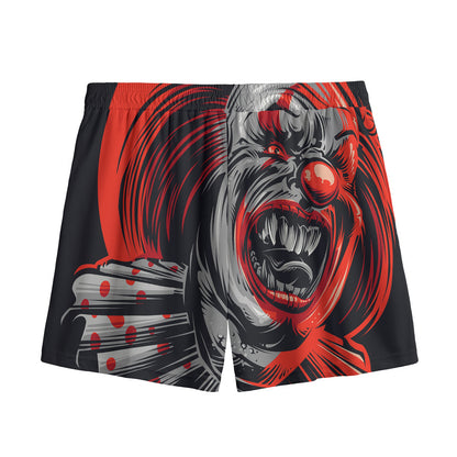 Evil Clown Print Mesh Shorts