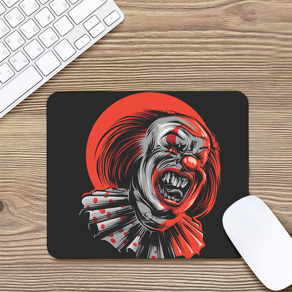 Evil Clown Print Mouse Pad