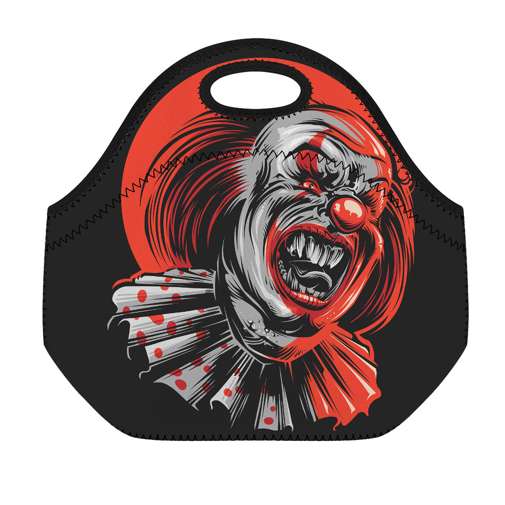 Evil Clown Print Neoprene Lunch Bag