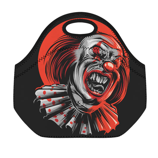 Evil Clown Print Neoprene Lunch Bag