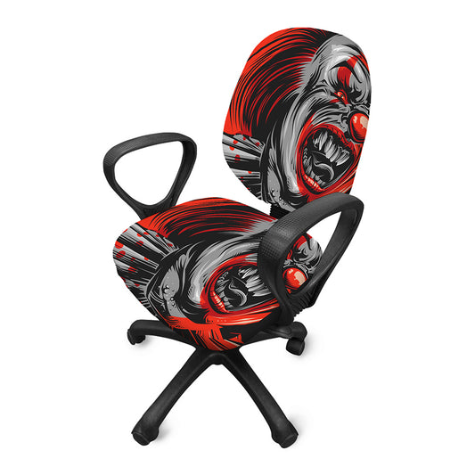 Evil Clown Print Office Chair Cover