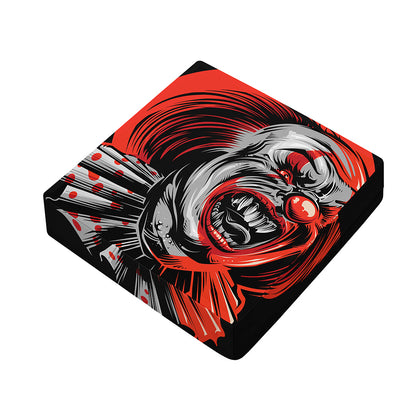 Evil Clown Print Outdoor Seat Cushion Cover