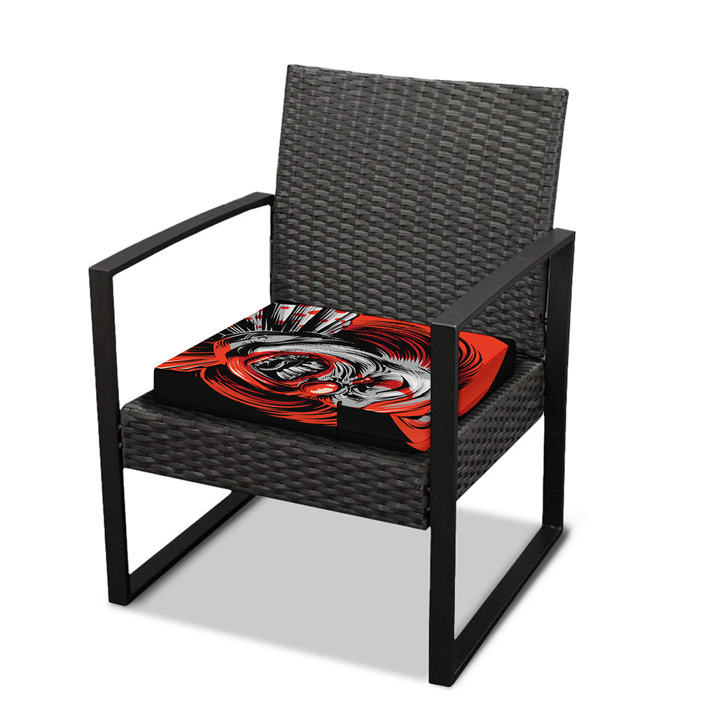 Evil Clown Print Outdoor Seat Cushion Cover