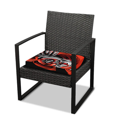 Evil Clown Print Outdoor Seat Cushion Cover