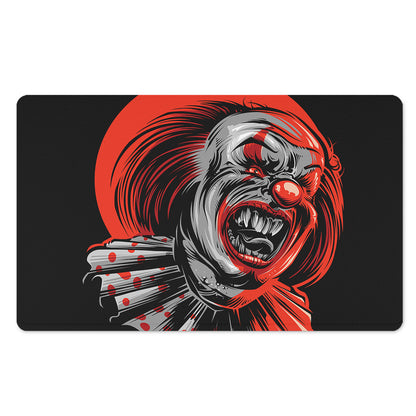 Evil Clown Print Polyester Doormat