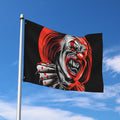 Evil Clown Print Polyester Flag