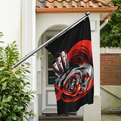 Evil Clown Print Polyester Flag