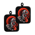 Evil Clown Print Pot Holders