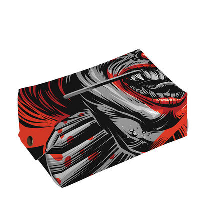 Evil Clown Print Rectangle Tissue Box Cover