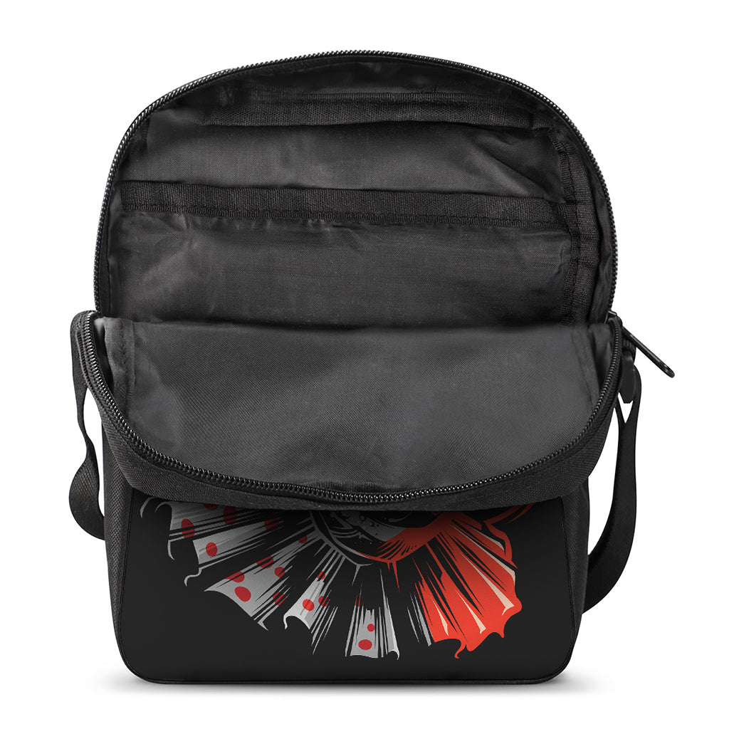 Evil Clown Print Rectangular Crossbody Bag