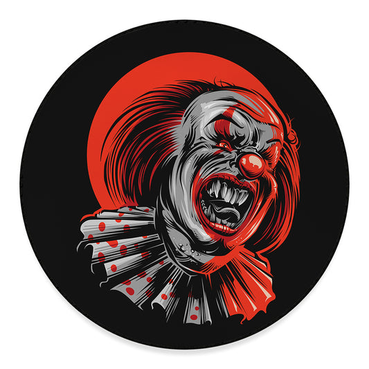 Evil Clown Print Round Floor Mat