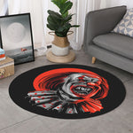 Evil Clown Print Round Rug