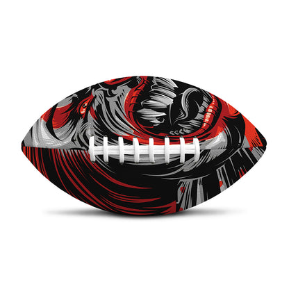Evil Clown Print Rugby Ball