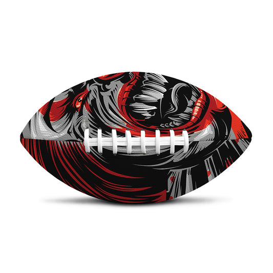 Evil Clown Print Rugby Ball