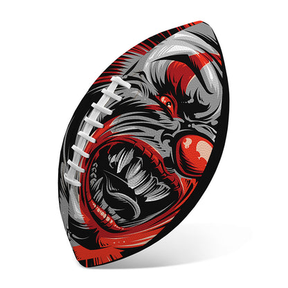 Evil Clown Print Rugby Ball