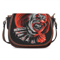 Evil Clown Print Saddle Bag