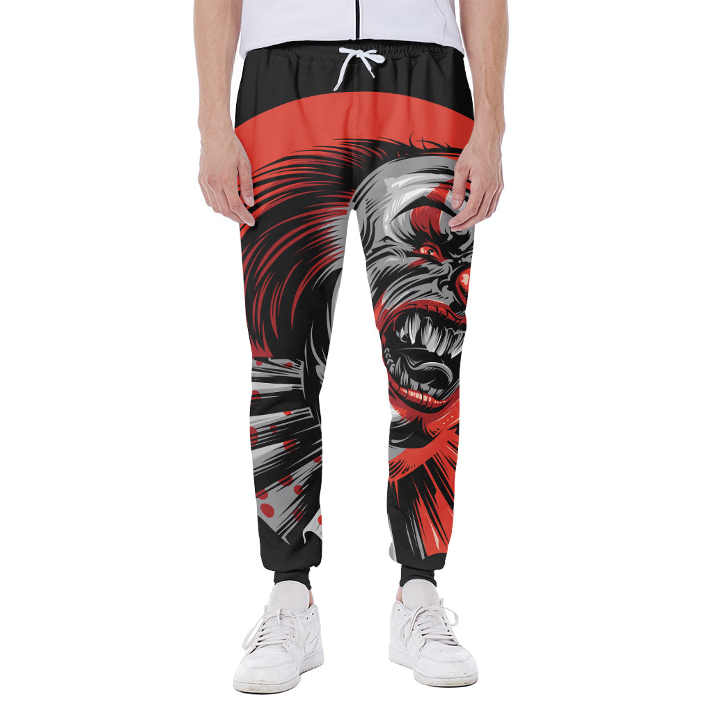 Evil Clown Print Scuba Joggers