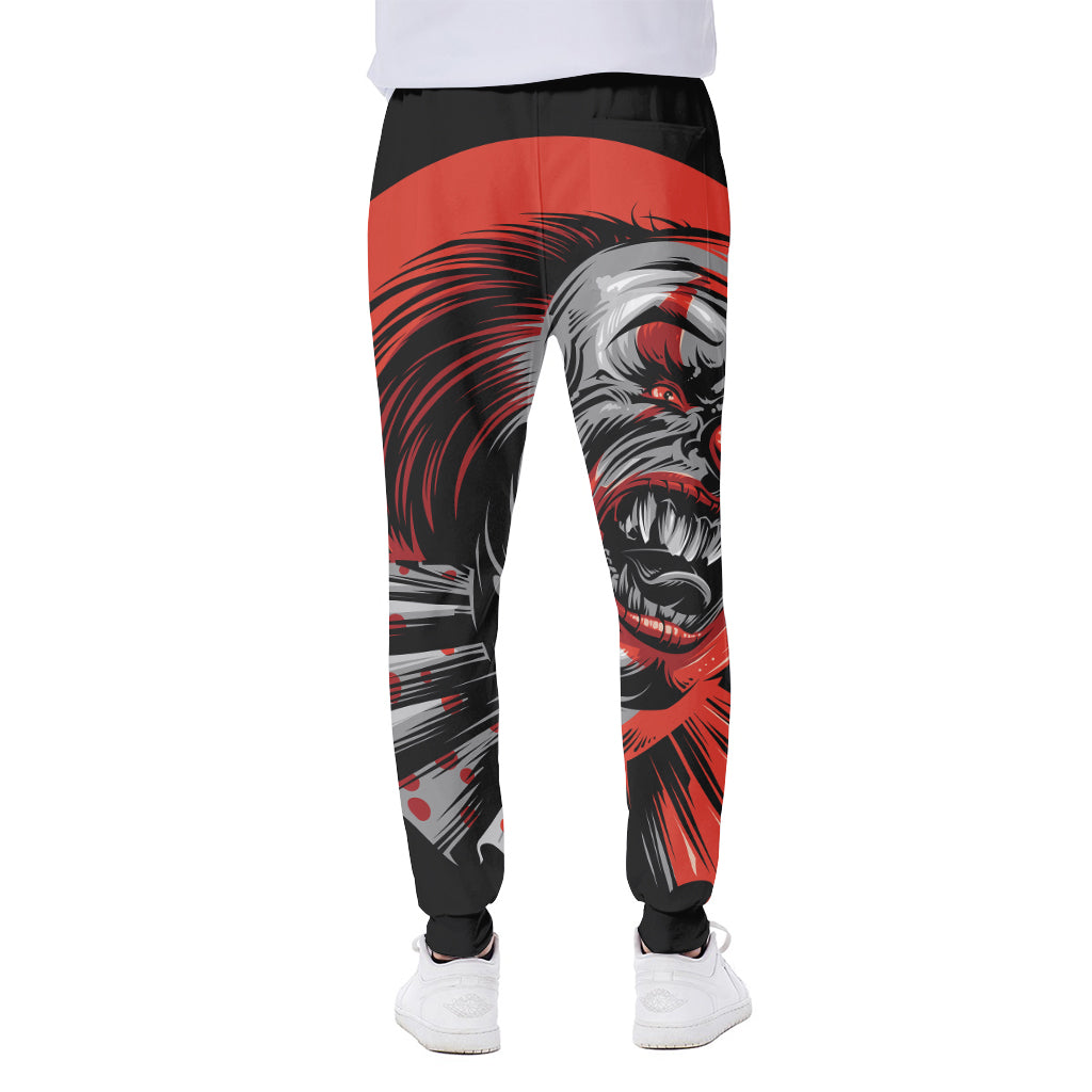 Evil Clown Print Scuba Joggers