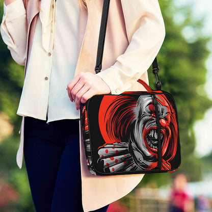 Evil Clown Print Shoulder Strap Bible Bag