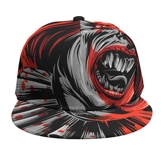 Evil Clown Print Snapback Cap