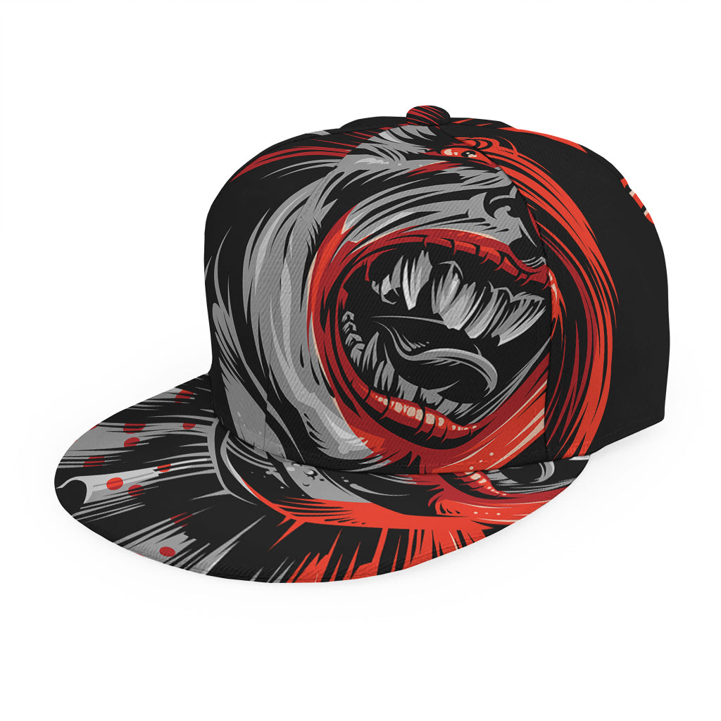 Evil Clown Print Snapback Cap