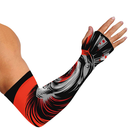 Evil Clown Print Sun Protection Arm Sleeves