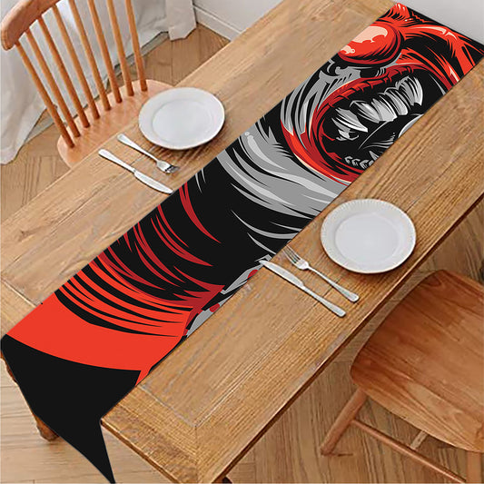 Evil Clown Print Table Runner