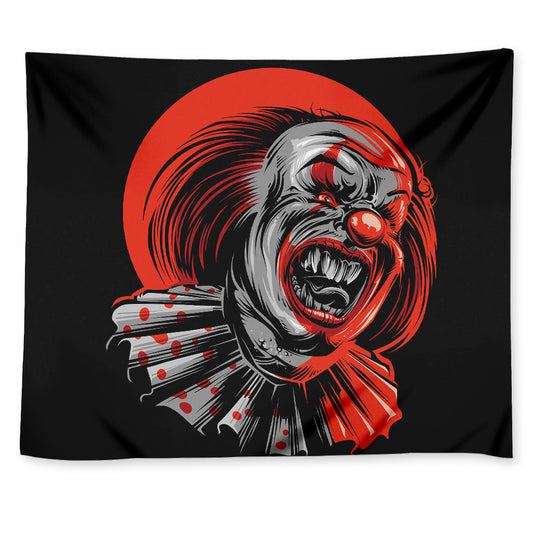 Evil Clown Print Tapestry