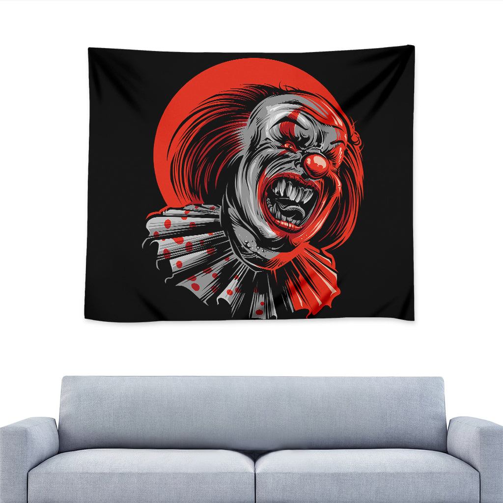 Evil Clown Print Tapestry