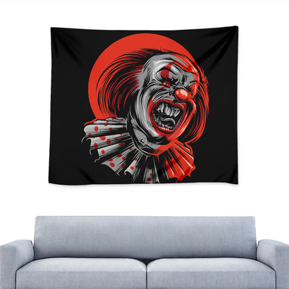 Evil Clown Print Tapestry
