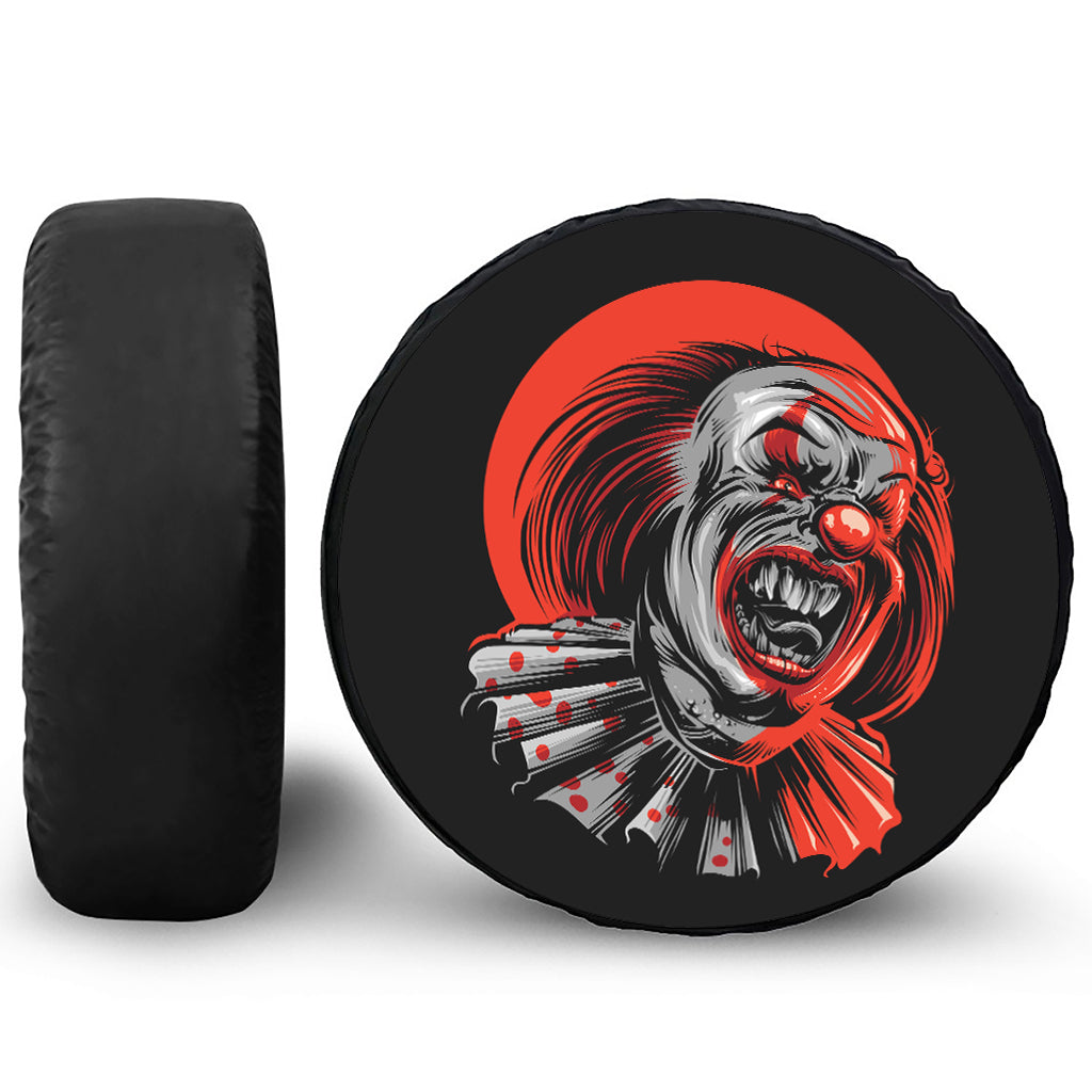 Evil Clown Print Tire Cover