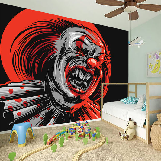 Evil Clown Print Wall Sticker