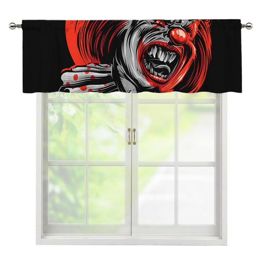 Evil Clown Print Window Valance
